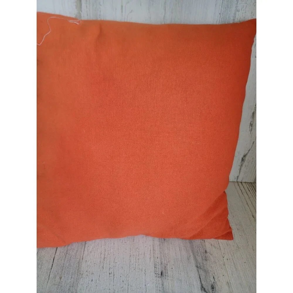 Halloween orange black cat pillow‎ home decor accessory